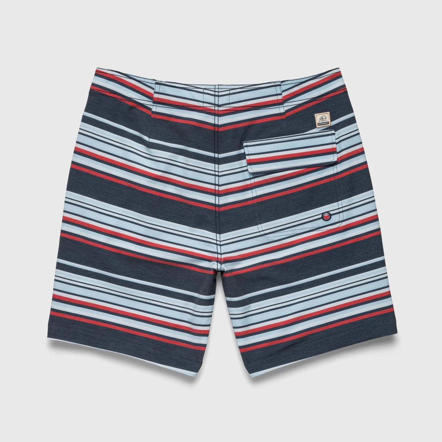 Duke 7.25” Stripe Boardshort - Navy Combo