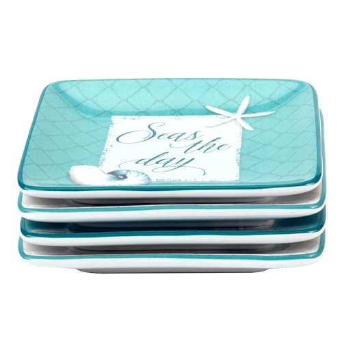 Certified International Ocean View 6" Canape/Luncheon Plates,Set of 4