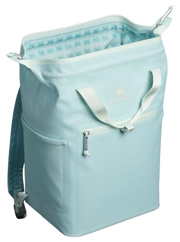 Stanley All Day Madeleine Mini Backpack Soft Cooler 14 Quarts | 20 Can Cooler with Handle and Shoulder Straps | Stays Cold for Hours | Insulated Travel Bag with Zipper | BPA-Free | Seafoam