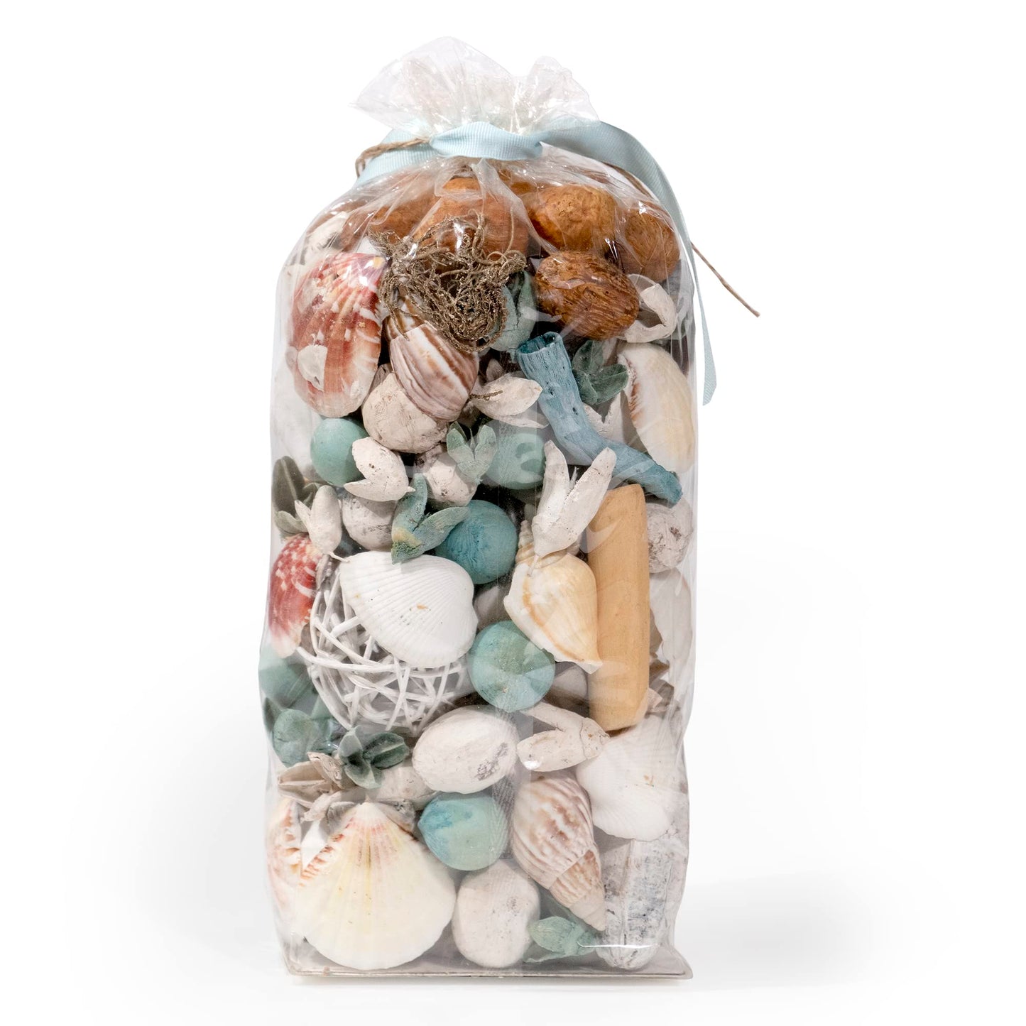 ANDALUCA Ocean Plumes Scented Seashell Potpourri Made in California Large 20 oz Bag Fragrance Vial Scents of Orange, Lime, Bergamot, Lily, Rose and Tonka Coastal Home Decor