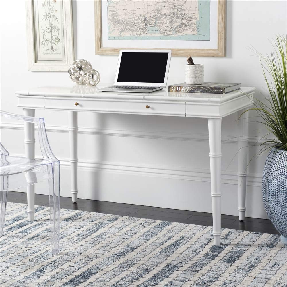 Safavieh Home Office Noely Modern Coastal White 1-drawer Writing Desk