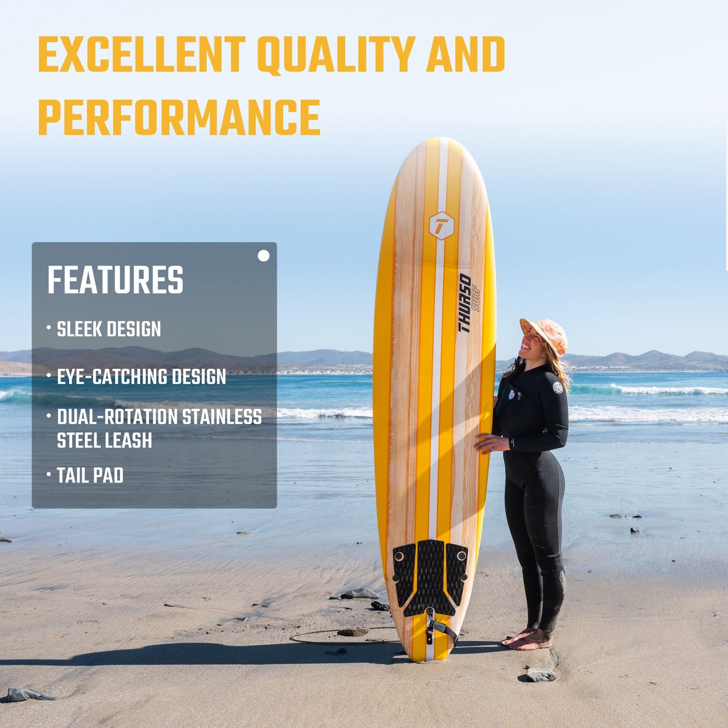 Thurso Surf Spire 8 ft Soft Top Foam Beginner Surfboard for Adults and Kids Perfect Longboard for Surfing Beach Fun and Water Sports Lightweight and Durable Modern Design for All Levels of Surfers