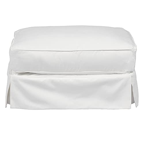 Sunset Trading Americana Slipcovered Ottoman