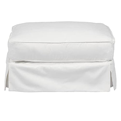 Sunset Trading Americana Slipcovered Ottoman