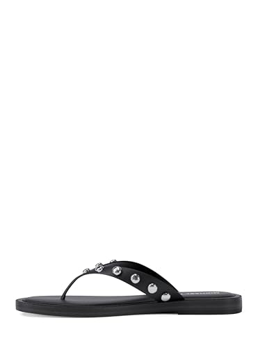 Michael Kors Women's Koko Flip Flop, Dome Studs/Black, 11