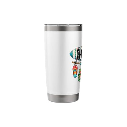 Merry Christmas Surfboard Flip Flop Stainless Steel Insulated Tumbler