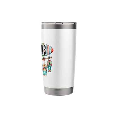 Merry Christmas Surfboard Flip Flop Stainless Steel Insulated Tumbler