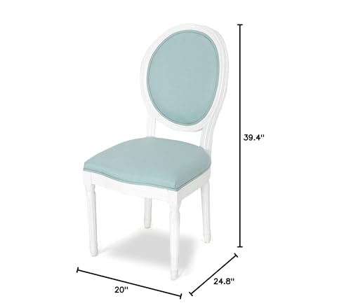 Christopher Knight Home Phinnaeus Fabric Dining Chairs, 2-Pcs Set, Light Blue