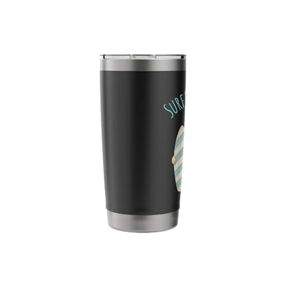 Surf's Up Santa Funny Christmas Gnome Stainless Steel Insulated Tumbler