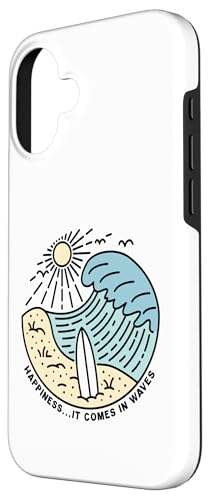 iPhone 16 Happiness Comes In Waves Case