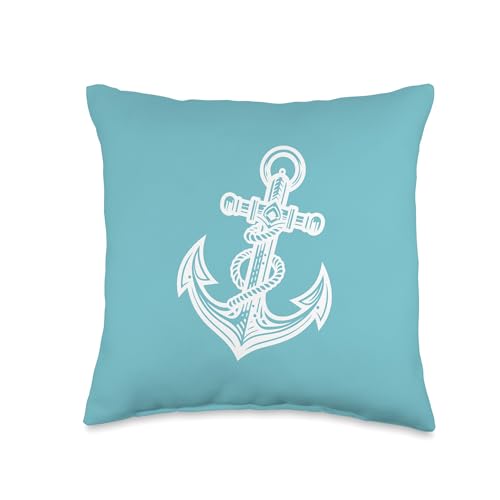 Nautical Anchor Throw Pillow