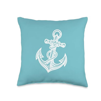 Nautical Anchor Throw Pillow