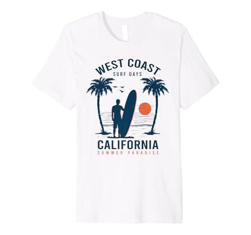 West Coast California Surfing Premium T-Shirt