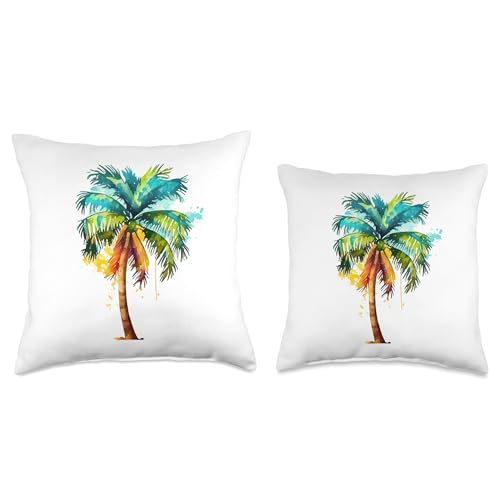 Palm Tree Throw Pillow