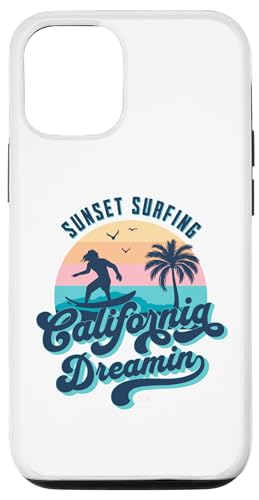 iPhone 14 Sunset Surfing California Dreamin USA Surfer Case