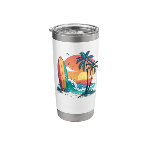 Surfer Sunset Beach Stainless Steel Insulated Tumbler