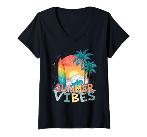 Women's Summer Vibes V-Neck T-Shirt