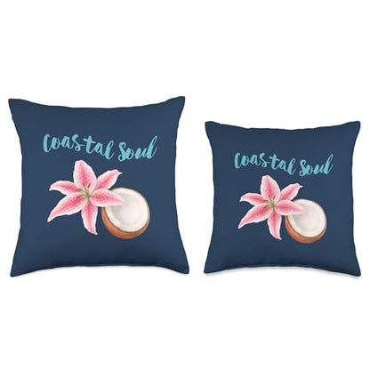 Coastal Soul Vintage Throw Pillow