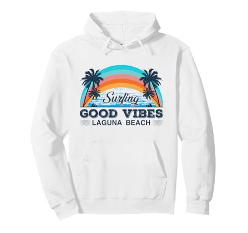Surfing Good Vibes Laguna Beach Pullover Hoodie