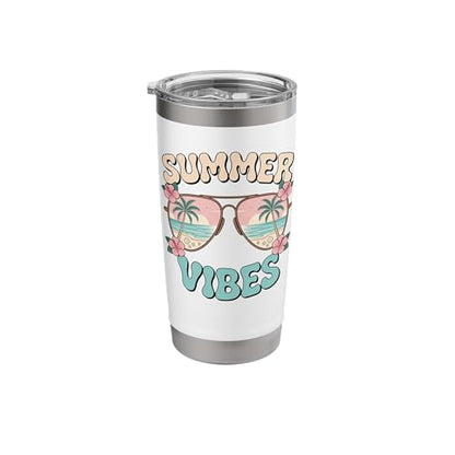 Summer Vibes Tropical Stainless Steel Insulated Tumbler