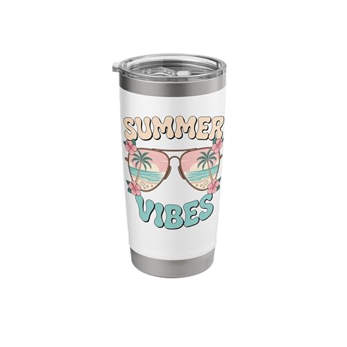 Summer Vibes Tropical Stainless Steel Insulated Tumbler