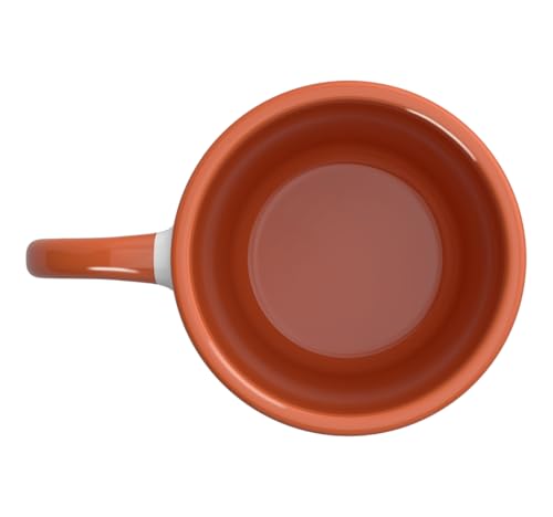 Surfrider Beach California Ceramic Mug, Orange/White