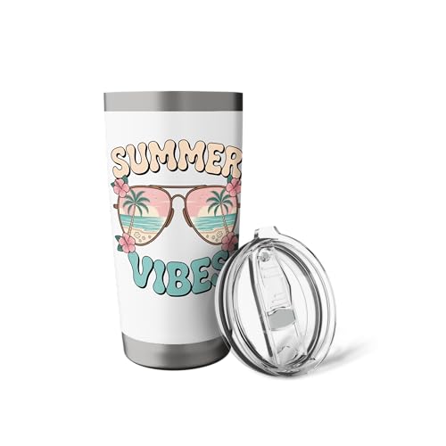 Summer Vibes Tropical Stainless Steel Insulated Tumbler