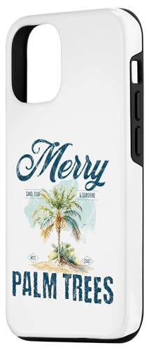 iPhone 14 Merry Palm Trees Tropical Christmas Case