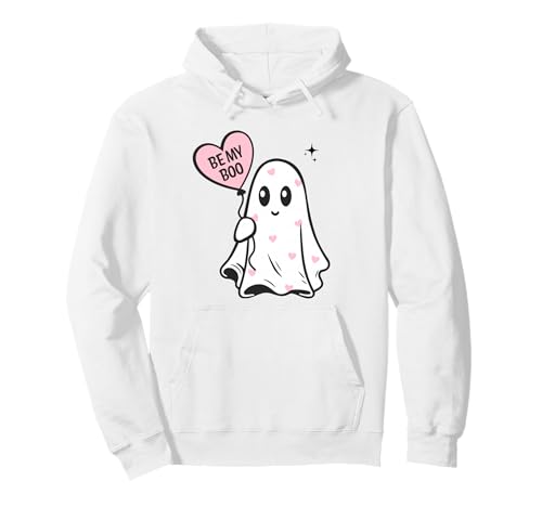 Be My Boo Cute Valentine Ghost Pullover Hoodie