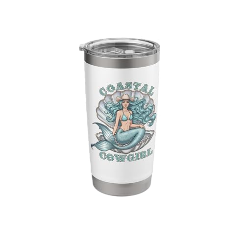 Mermaid Aesthetic Coastal Cowgirl Stainless Steel Insulated Tumbler