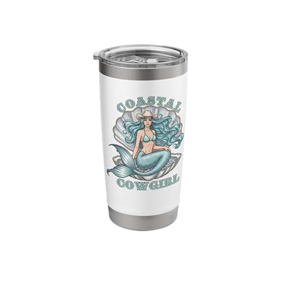 Mermaid Aesthetic Coastal Cowgirl Stainless Steel Insulated Tumbler