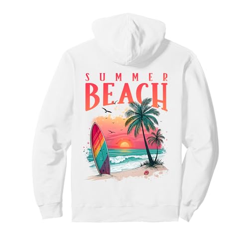 Summer Beach Surf Pullover Hoodie