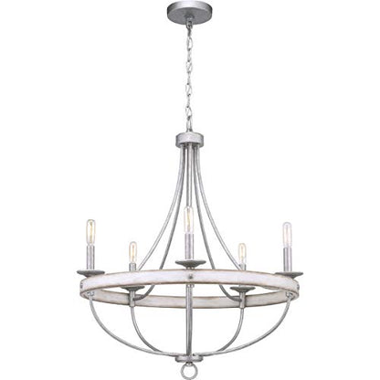 Progress Lighting Gulliver Collection 5-Light Coastal Chandelier Light Galvanized,Gray