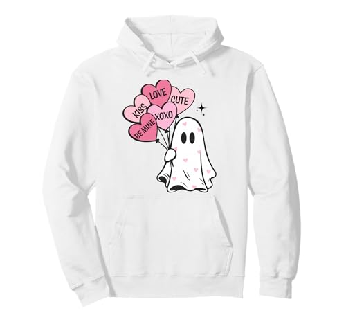 Valentine's Day Ghost Pullover Hoodie