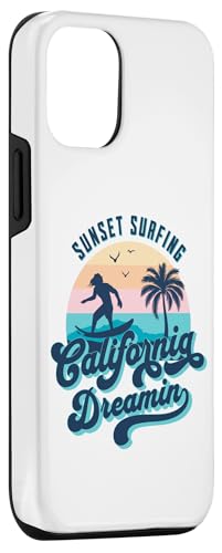 iPhone 14 Sunset Surfing California Dreamin USA Surfer Case