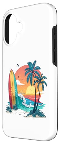 Surfer Sunset Beach Case for iPhone 16