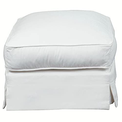 Sunset Trading Americana Slipcovered Ottoman