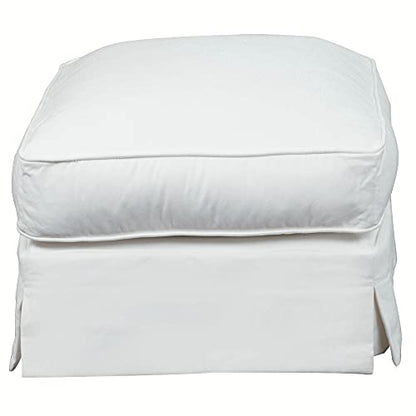 Sunset Trading Americana Slipcovered Ottoman