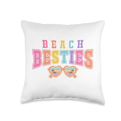 Beach Besties Throw Pillow