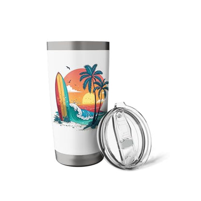 Surfer Sunset Beach Stainless Steel Insulated Tumbler