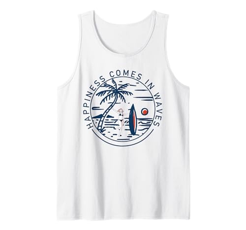 Happiness Comes In Waves Tank Top