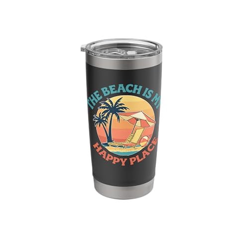 The Beach Is My Happy Place Stainless Steel Insulated Tumbler