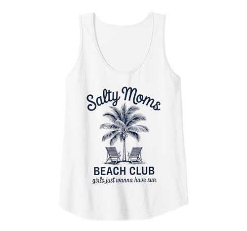 Womens Salty Mom's Beach Club Tank Top