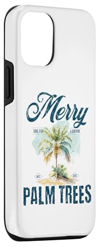 iPhone 14 Merry Palm Trees Tropical Christmas Case