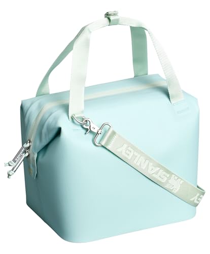 STANLEY All Day Julienne Mini Soft Cooler Bag and Lunch Box 7.4 Quarts | 10 Can Cooler with Handles and Strap | Stays Cold for Hours | Insulated Travel Bag with Zipper | BPA-Free | Seafoam