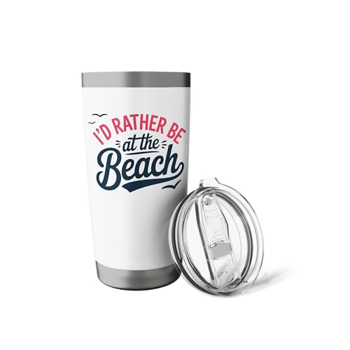I'd Rather Be At The Beach Stainless Steel Insulated Tumbler