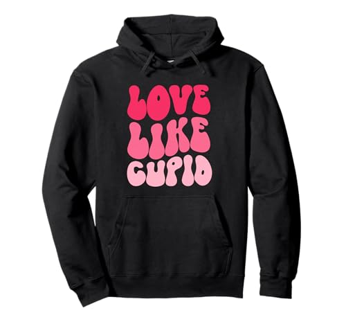 Love Like Cupid Retro Valentine Pullover Hoodie