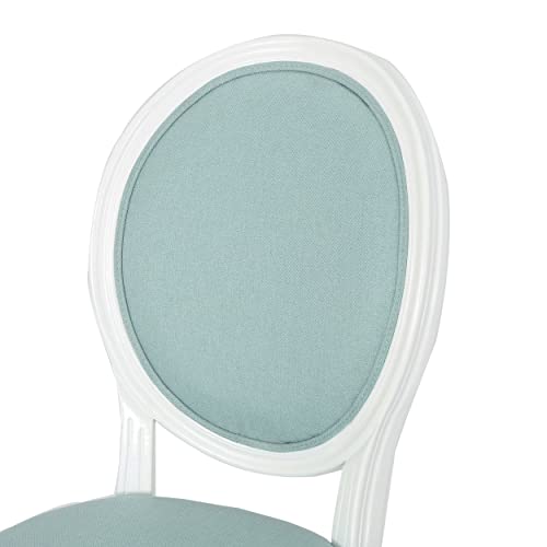 Christopher Knight Home Phinnaeus Fabric Dining Chairs, 2-Pcs Set, Light Blue