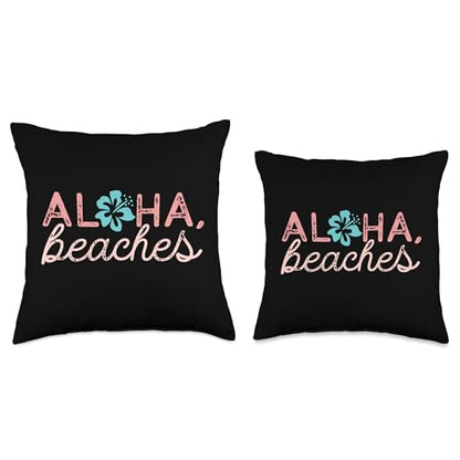 Aloha Beaches Throw Pillow
