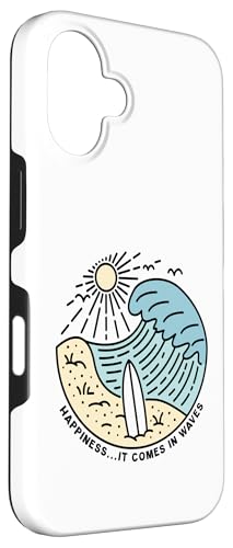 iPhone 16 Happiness Comes In Waves Case